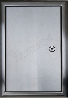 Люк сантехнический из нержавеющей стали с замком матовый Люк сантехнический из нержавеющей стали с замком матовый