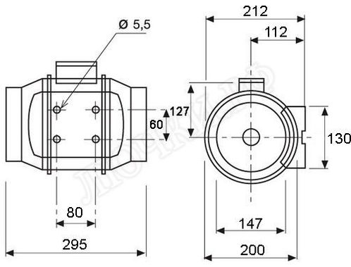 Вытяжной вентилятор канальный Soler & Palau TD500/150 230V 50 осевой Вытяжной вентилятор канальный Soler & Palau TD500/150 230V 50 осевой