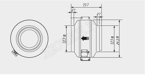 Канальный вентилятор Vent NK 125 Канальный вентилятор Vent NK 125